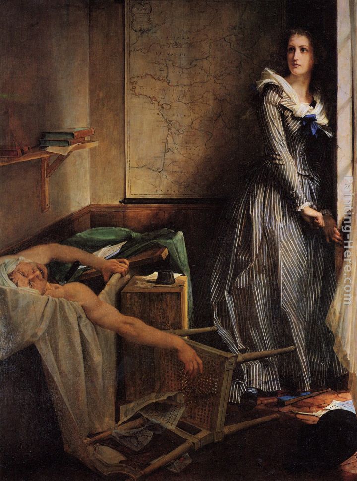 Charlotte Corday painting - Paul Jacques Aime Baudry Charlotte Corday art painting